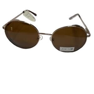 Joe’s Gold Round Sunglasses Rhinestone Rims New